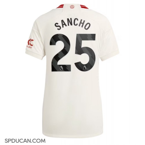 Zenski Nogometni Dres Manchester United Jadon Sancho #25 Rezervni 2023-24 Kratak Rukav